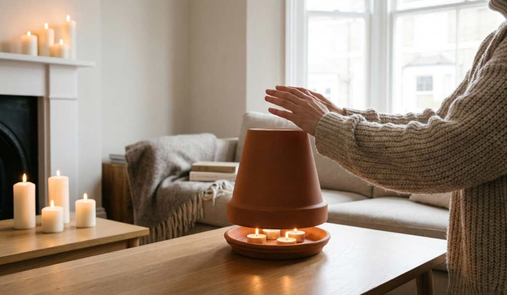 huis verwarmen met kaarsen, hoeveel warmte geeft je kaars?